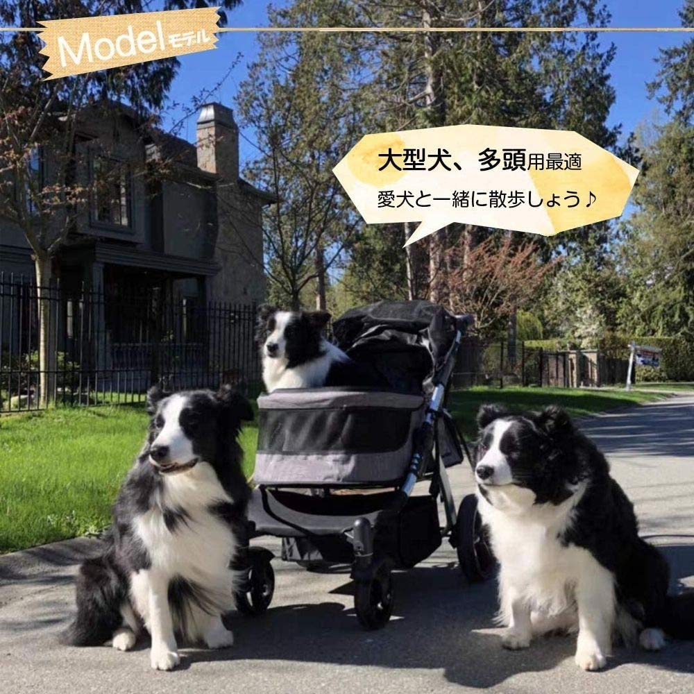 Totoro Ball Pet Cart for Large Dog Pet Stroller for 2 for Multiple Luxurious Foldable Pet Recommended for Large Dogs Dogs, Buggy, Medium-sized Dogs,