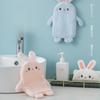 Coral Velvet Rabbit Hand Towel Bathroom Hanging  Hankerchief  Absorbent Towel Kitchen Bathroom Dual Use Household Items