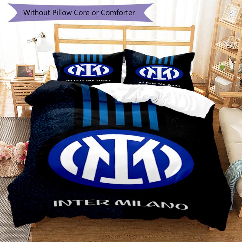 3pcs Football Team (8) Design Cover Set - HD Printed Bedding with 1 Cover and 2 Pillowcases - Perfect for Home and Dorm Decor