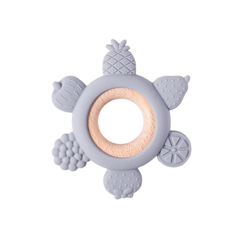 1Pcs Baby Silicone Teether Teething Chew Toys Bpa Free Silicone Diy Pacifier Chain Necklaces Pendant Cartoon Animal Teethers