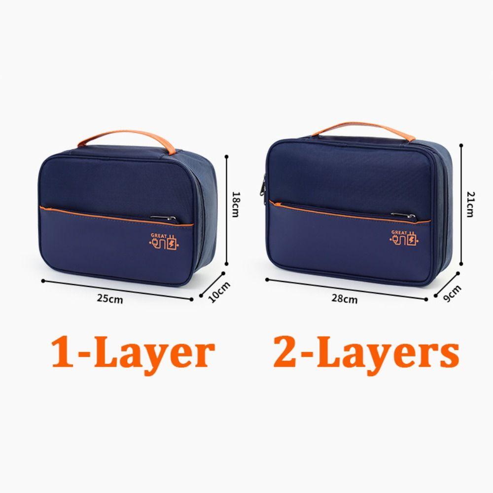 Portable Data Cable Storage Bag Waterproof Electronic Organizer Box Digital Storage Pouch