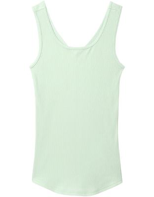 Майка Unnanacool LS0101 в хлопковом стиле с рубчатой фактурой, женский топ, 100% (тело), 2 пути (U-образный/V-образный вырез), Хлопок,