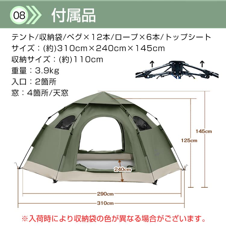 Alice in Miscellaneous Goods UV Emergency Emergency Climbing One-Touch Tent, Dome-shaped Tent, 5-person Tent, Protection, Breathable, Evacuation,