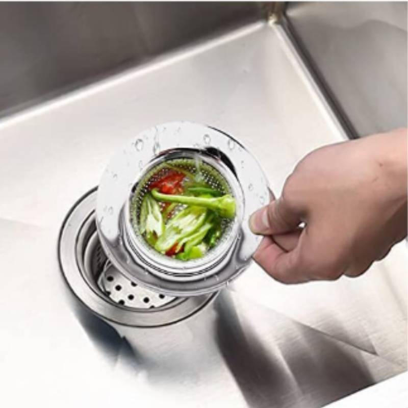 Stainless Steel Kitchen Sink Drain Filter With Double Edging For Home Use
