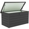311L Galvanised Steel Garden Storage Box Dark Grey