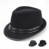 Retro British Style Top Fedoras Hat For Men Male Warm Winter Spring Flat Felt Jazz Hat Classical Gentleman Boys Bowler Caps