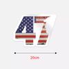 1 шт. автомобильный стиль 47-й президент Трамп 2024 флаг США наклейки на кузов бампер виниловые декоративные наклейки универсальные автомобильные внешние аксессуары