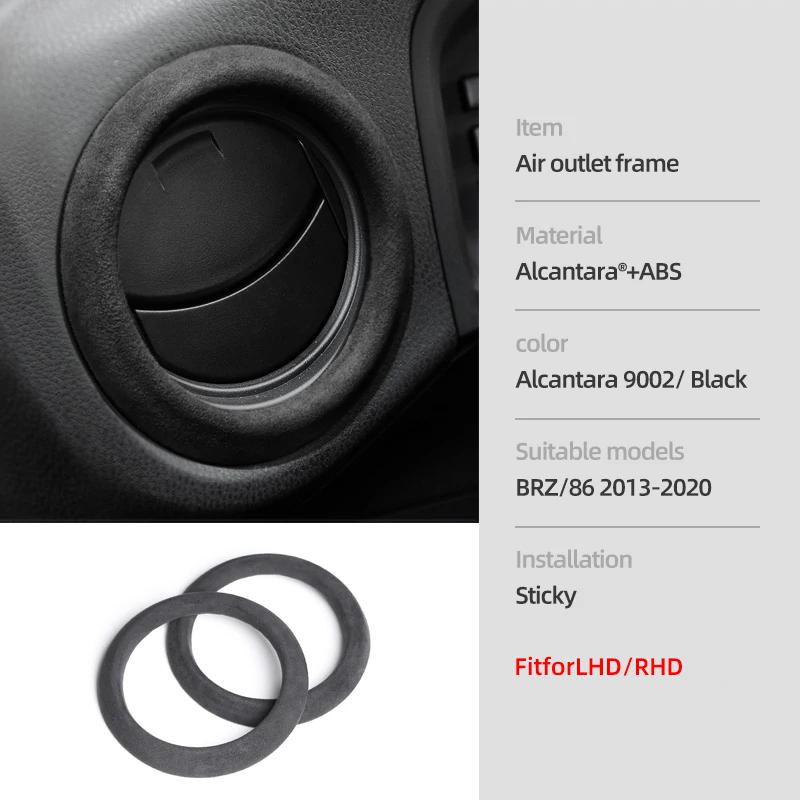 Betterhumz For Subaru BRZ/Toyota GR86 2013- Made of Alcantara Car Center Console Air Vent Trim Stickers Interior Accessories