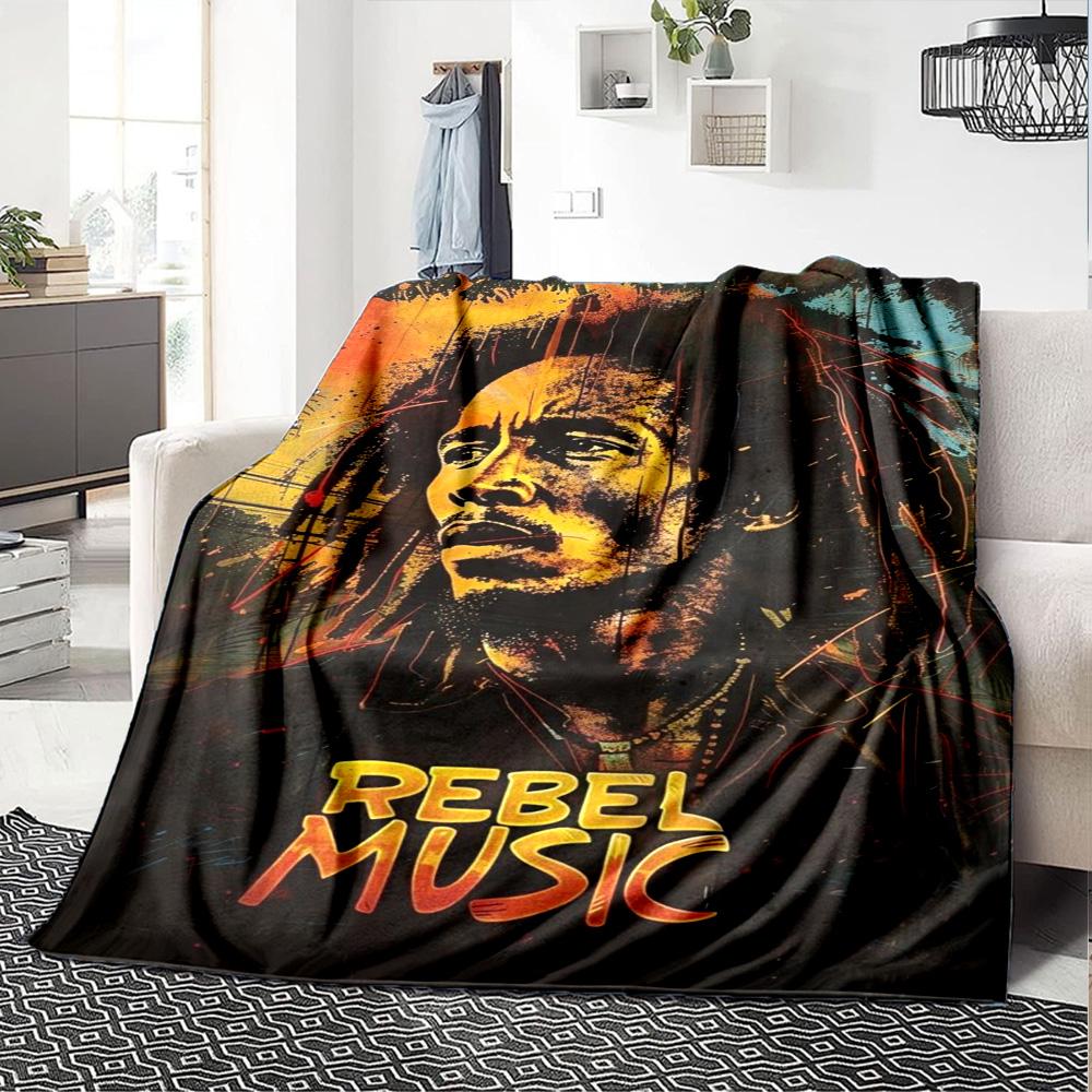 Bob Marley Blanket Comfortable Great for Picnics Office Chair Bedding for All Seasons Digital Print Perfect Gift for Relatives and Friends