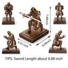 HDMbigmi Kingsguard Knight Pen Holder Pen Stand Desk Organizer and Accessories Resin Pencil Holder Gift with Metal Sword Letter Opener for Office or