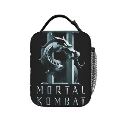 Mortal Kombat II Dragon Emblem Tribute Arcade Insulated Lunch Bags Thermal Bag Meal Container Tote Lunch Box Food Storage Bags