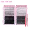 640 Tufts DIY Single Tufts of Hair 9-16mm Natural Dense D Song Segmented False Eyelash Extension Set