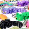 Ovly 3D-печатный милый кавайный брелок для ключей Lucky Kawaii Cat, подвижный брелок для сумки автомобиля, подарочный аксессуар, модель, фигурки, игрушки, подарок для детей, игрушки для снятия стресса