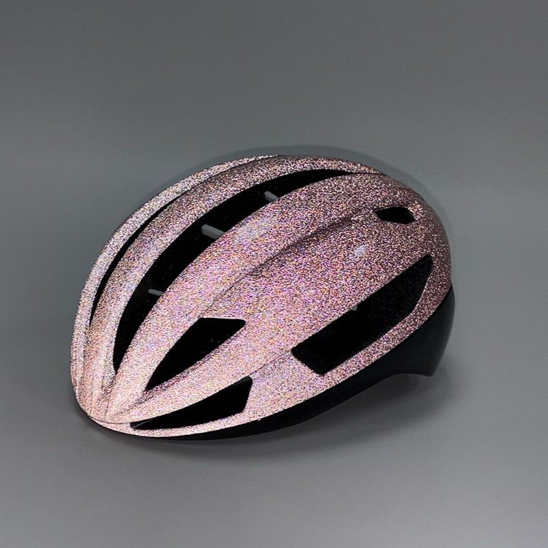 Ultra-Lightweight Integrated Bicycle Helmet With Glow-in-the-Dark Stripes Road Mountain Cycling Unisex Adult Size L