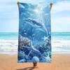 New, Double-sided Velvet Beach Towel Quick-drying Sports Towel Printed Bath Towel