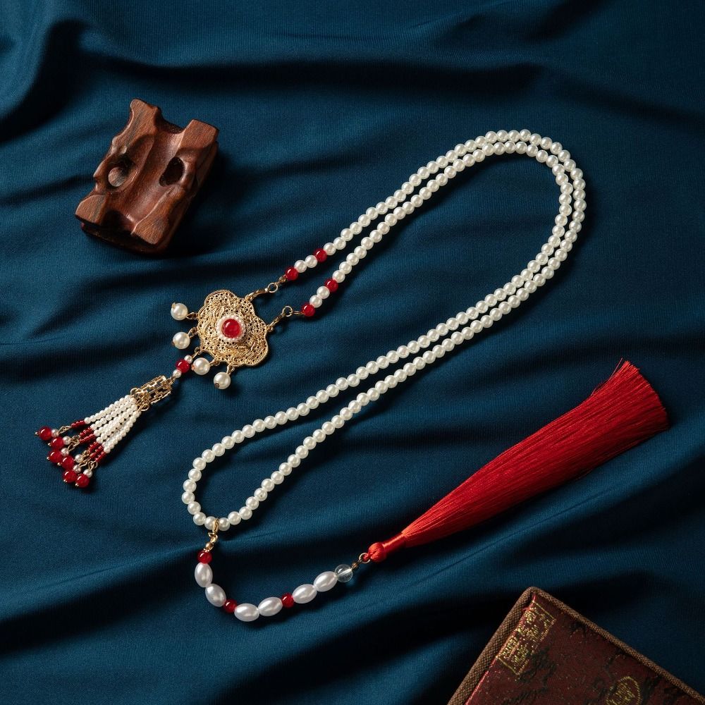 Aesthetic Chinese Style Necklace Exquisite Cheongsam Necklace Hanfu Necklaces  Clavicle Chain