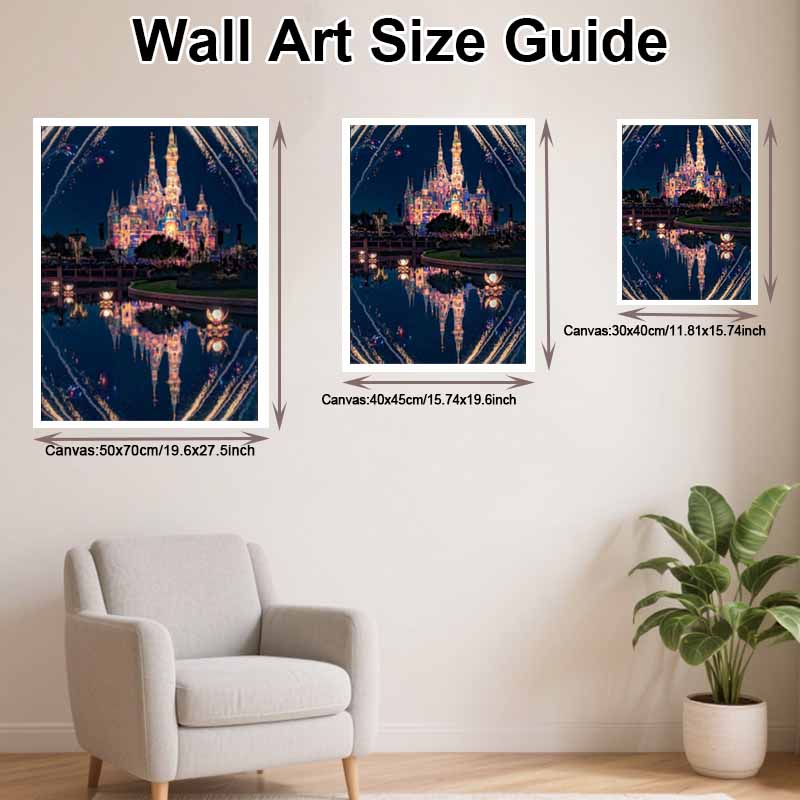 Disney Diamond Painting 5D DIY Castle Diamond Painting Art Diamond Painting Kit Adult/Beginner Gift Idea Creative Home Decor
