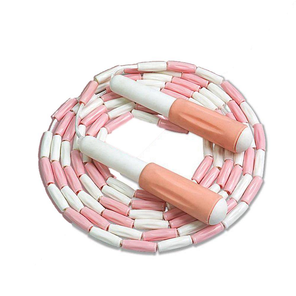 Оборудование Регулируемая сегментированная мягкая скакалка с бусинами Скакалка для прыжков Скакалка Фитнес-скакалка