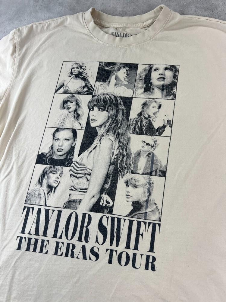 Taylor Swift The Eras Tour US Dates TShirt SMALL Cream Beige Official Merch Unisex T-Shirt