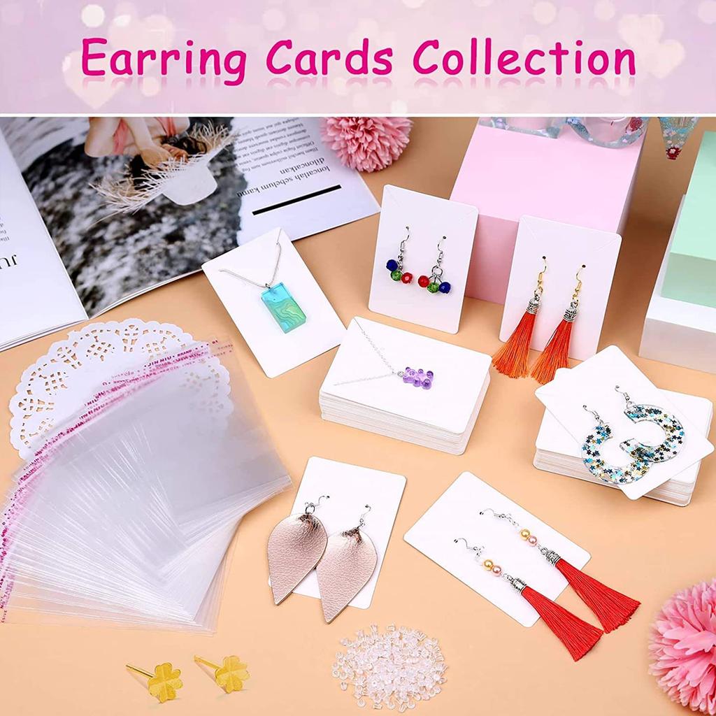 100pcs Card 6x9cm Earrings Necklaces Display Cards for Jewelry Boxed and Packaging Cardboard Hang Tag Card Ear Studs Paper