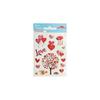 Stickers Hearts - Glitter - 7.5 X 10 Cm