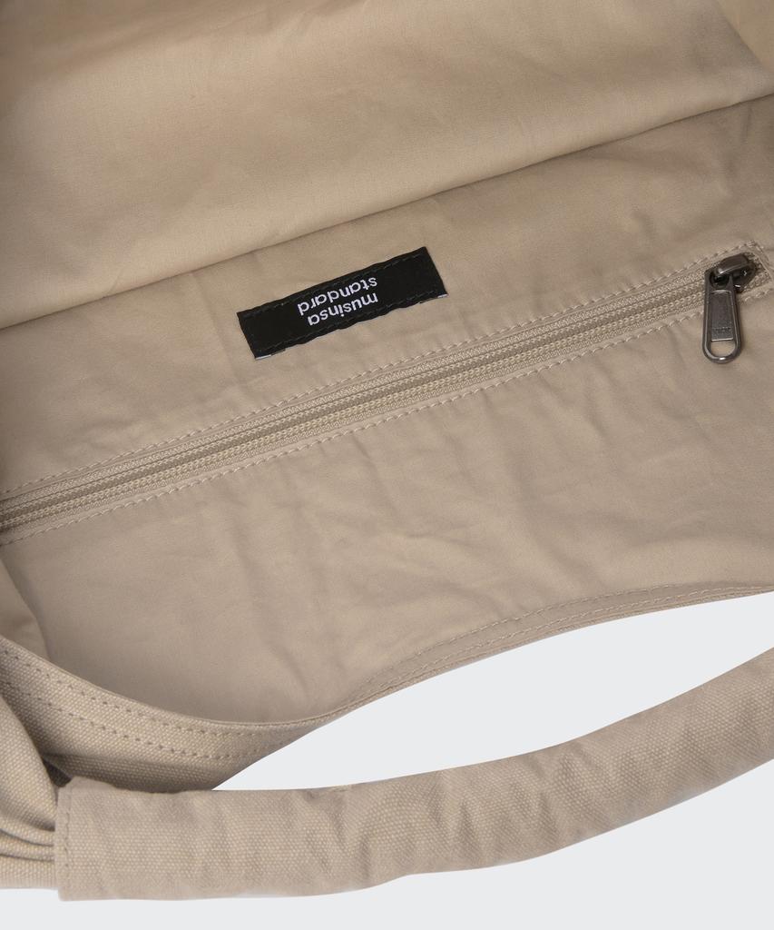 Musinsa Standard Washed Canvas Drippin Shoulder Bag [Light Beige]