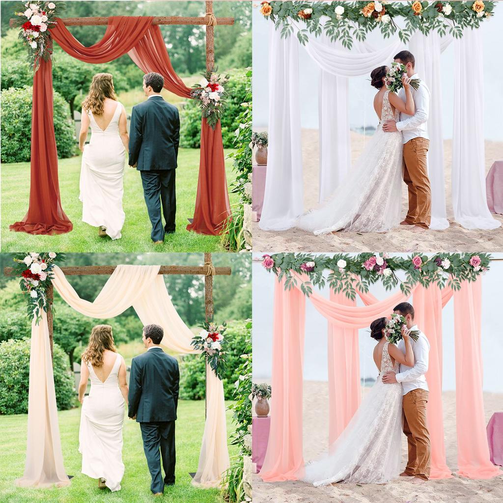 Wedding Arch Chiffon Fabric Drapery Wedding Drapery Arch Decoration Wedding Decor