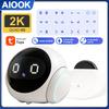 AIOOK Pet Mobile Robot Camera HD 2K 5G Wifi Camera Auto Charging Robot Indoor Camera Pet Tracking TUYA CCTV Two-way Intercom