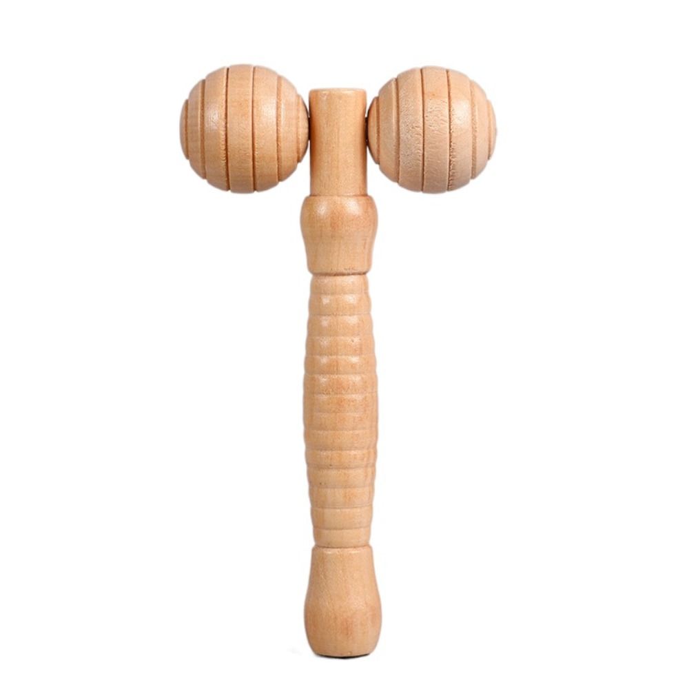 Household Wooden Massage Roller Handheld Manual Muscle Roller Sticks Hand Push Reflexology Trigger Point Massager