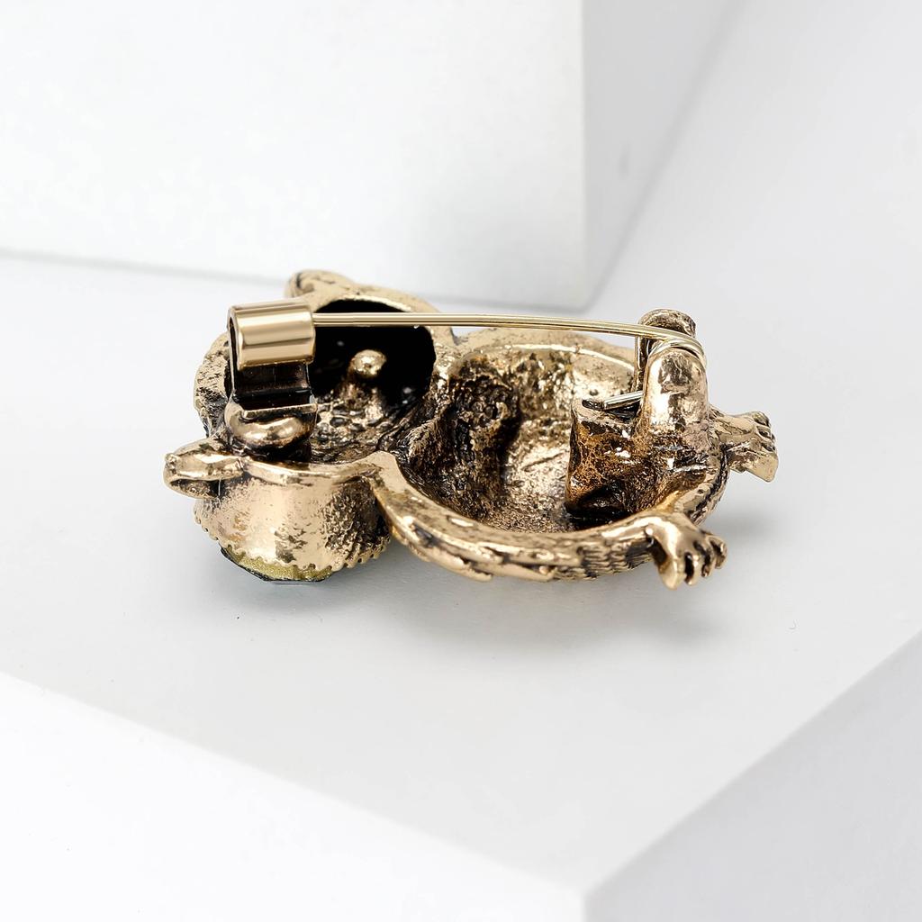 Новая европейская и американская модная брошь с большими глазами и совой, булавка с водным бриллиантом, женская одежда, украшение корсажа