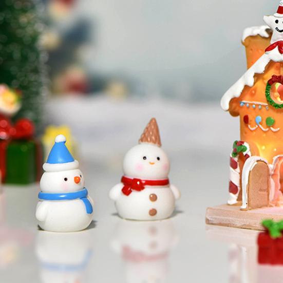 Рождественский орнамент, стильный креативный широкий набор рождественских игрушек из смолы, микропейзаж, Рождественский снеговик, миниатюрная игрушка, Рождественская фигурка