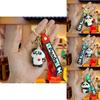 Whimsical Panda Cartoon Keychain Creative Rubber Charm For Backpack Or Keys Car