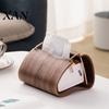 Office Desk Organizer Wooden Tissue Holder, Rectangular Decorative Paper Napkin Dispenser, Reusable Holder Organizer, for Home Decor Bathroom Case