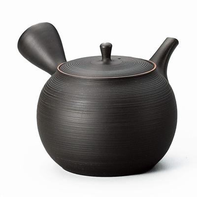 Чайник Ямакикай, Черный узор «Тысяча шагов», от Тамамицу, 17 x 14 x 11 см, M353