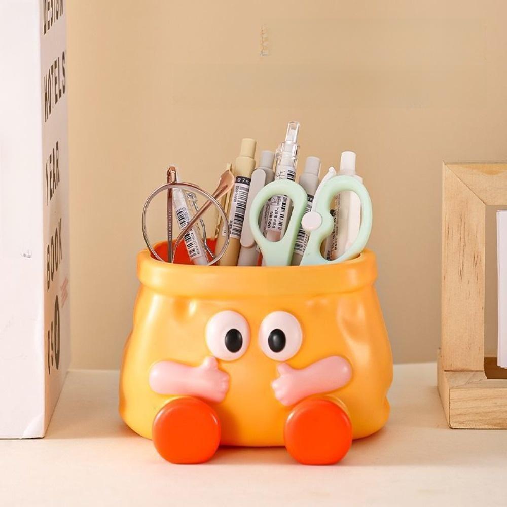 Wall Mounted Pen Case ABS Desk Storage Box New Cartoon Pen Holder Desktop Storage Organizer