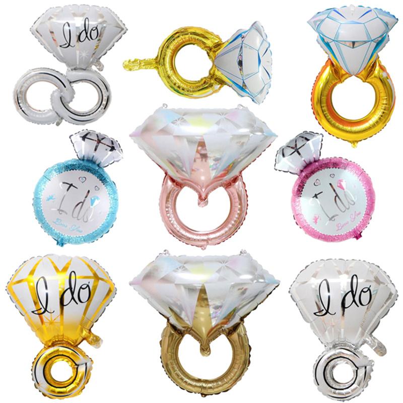 Diamond Ring Balloon Helium Foil Balloons Valentine 'S Day Party Wedding Decorations Birthday