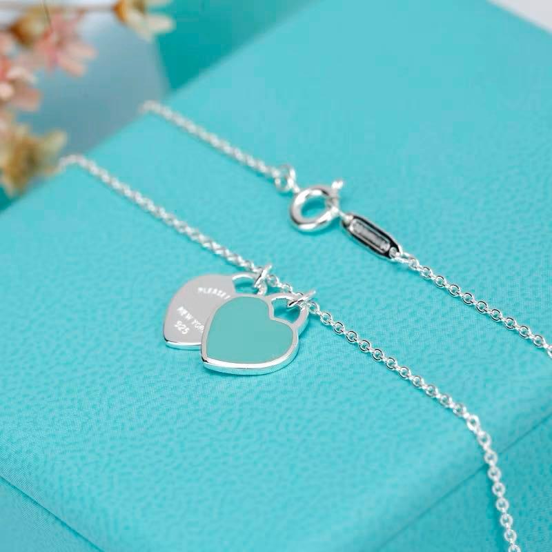 925 Original Love Necklace Fashion Brand Jewelry ,Women 'S Fashion Charm Ttiff Necklace Love Couples Commemorative Gifts