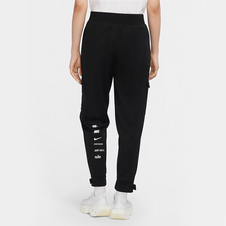 Nike Sportswear Swoosh Cargo Weave Jogger Pants Women Bottoms Black CU5634-010