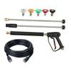 High Pressure Car Power Washer Spray Wand Lance Nozzle Tips W/ Hose Kit