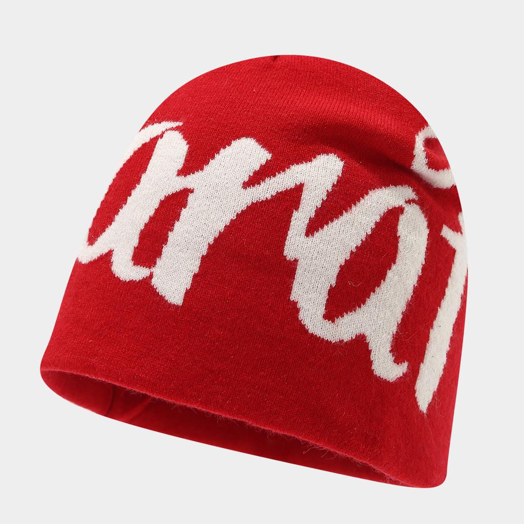 European and American street alphabet jacquard double-sided knitted hat men and women hip-hop skateboard hip-hop pullover hat autumn and winter cold
