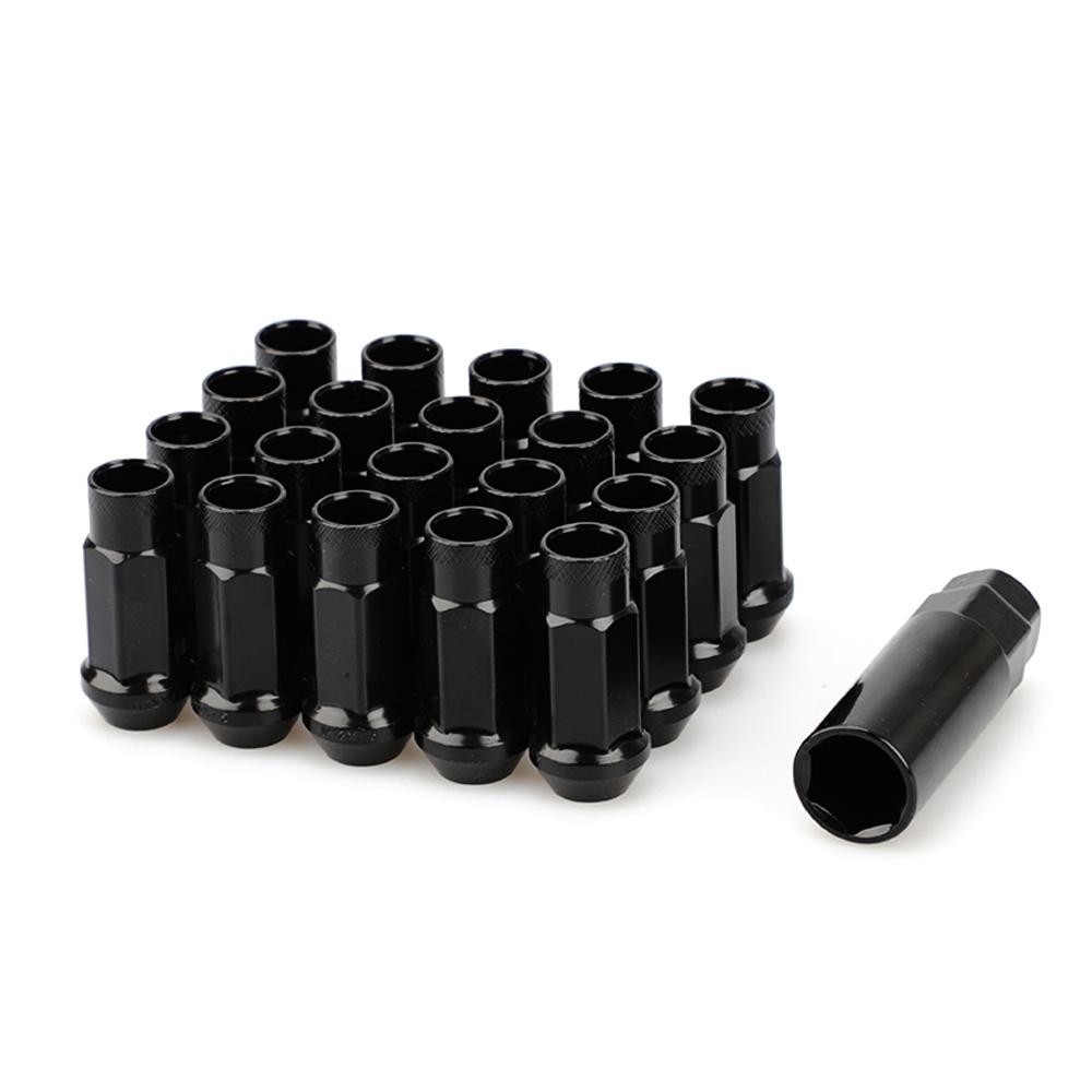 20 шт. Гайки колесные M12x1.5 Сталь Цветные Гоночные Гайки дисков m12x1.5 Открытые Колесные гайки 50MM Для Chevrolet Subaru Hyundai