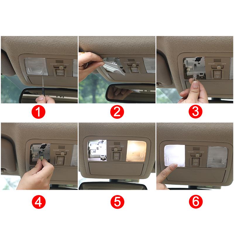 For Mercedes Benz Viano Vito W639 2003-2006 2007 2008 2009 2010 8PCS Car Reading Lights Vanity Mirror Glove Box Lamps Trunk Bulb