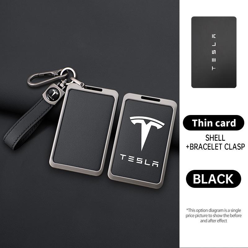 Кожаный Чехол-Держатель для Умного Ключа-Карты NFC для Автомобиля Tesla Model 3 Model Y Аксессуары для Брелока Автомобиля