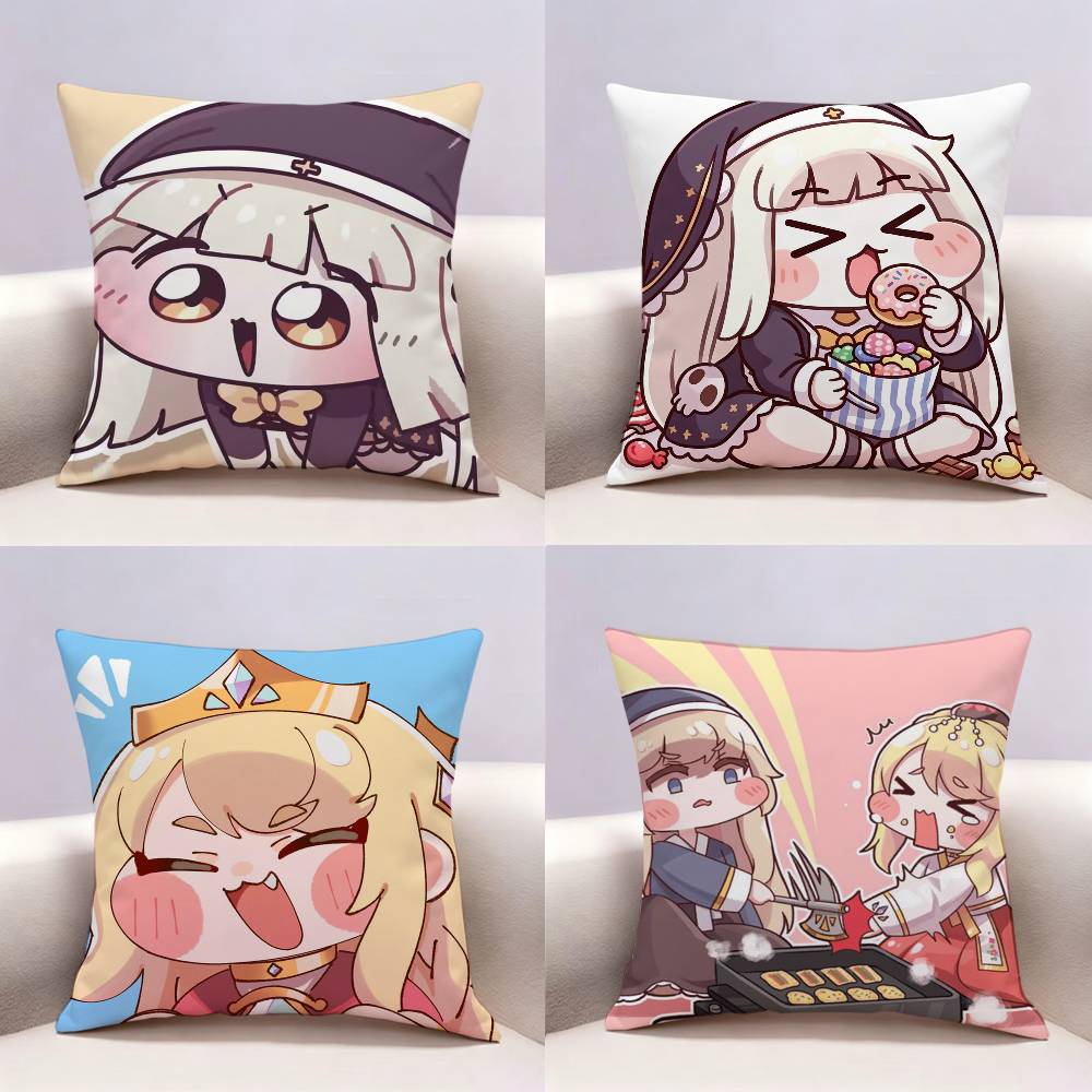 Trickcal Chibi Go GGame Doublesided print Pillow Case for Sofa Living Room Home office Decor Protective Cover