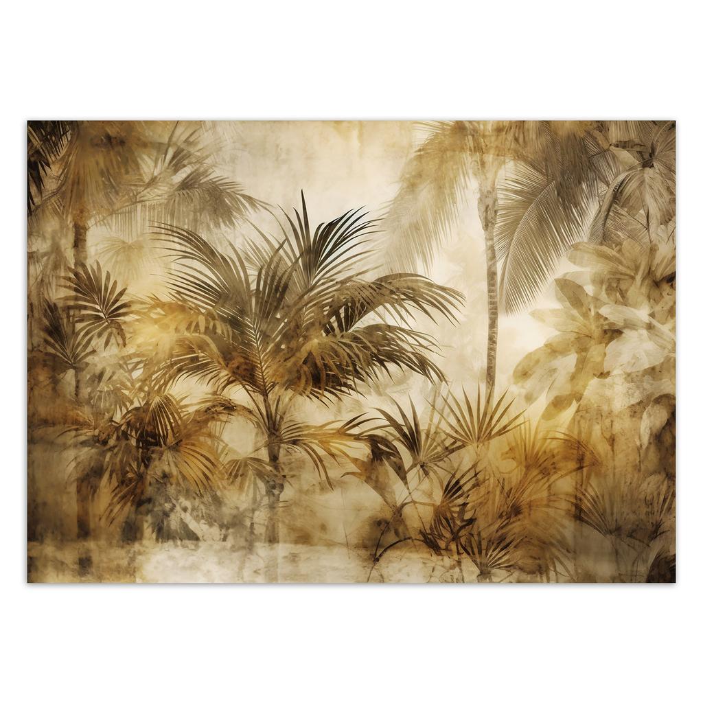 Wallpaper Tropical plants in sepia