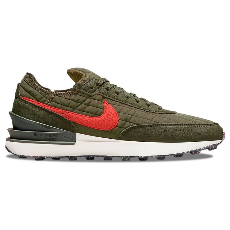 Nike Waffle One Premium Toasty - средние оливковые мужские кроссовки Green Sequoia Black DC8890-200