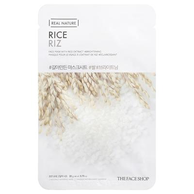 Маска для лица Real Nature Rice Beauty, 1 лист, 20 г (0,70 унции)