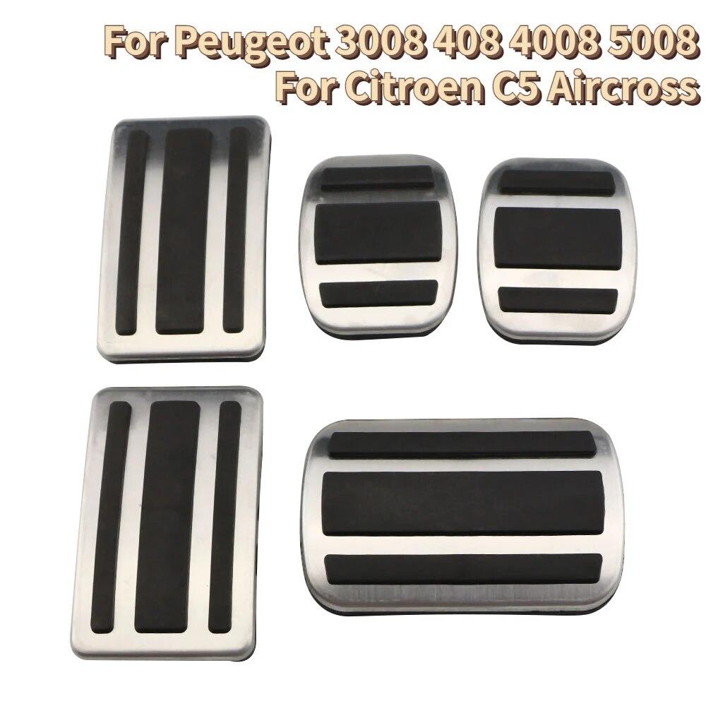 Stainless Steel Car Pedals Accelerator Brake Pedal Cover for Peugeot 3008 408 4008 5008 for Citroen C5 Aircross Accessories