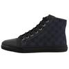 Gucci MONOGRAM Холст Стильные Высокие Кеды для Скейтбординга Женские Черные 426186 KQWM0 1948