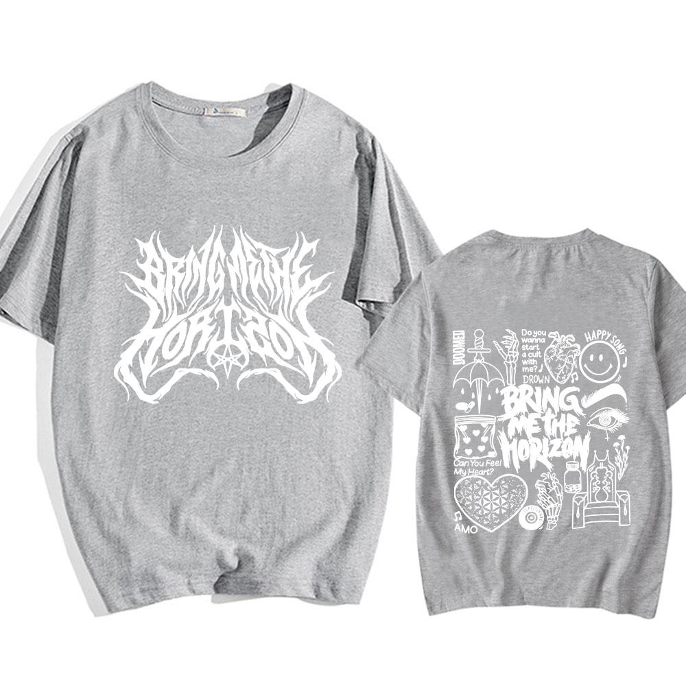 BMTH BringMe TheHorizon T-shirt for Summer Comic Cotton Tee-shirt Graphic Printing Round Neck Tshirt Ropa Mujer Casual Clothes